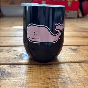 Vineyard Vines Black and Pink Whale Mug